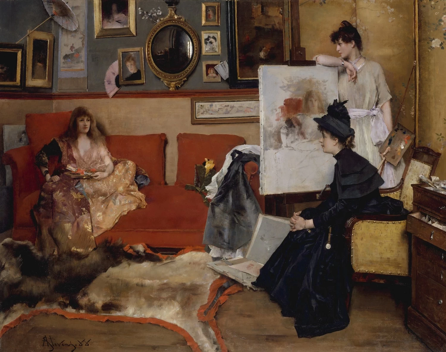 Alfred Émile Stevens - 131, Nello Studio anagoria, 1888, Metropolitan Museum of Art, New York